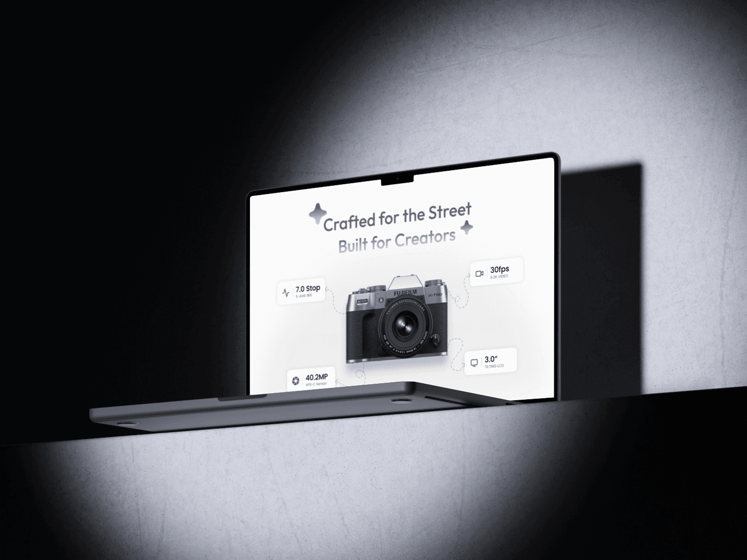 Fujifilm X‑T50: Landing Page Design