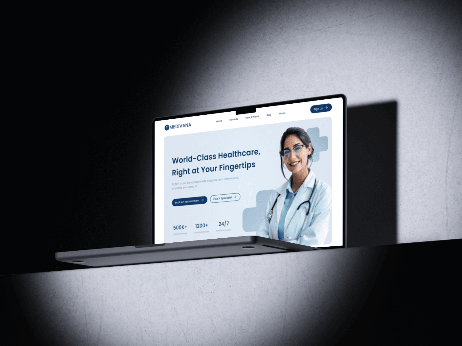 Medivana: healthcare landing page design